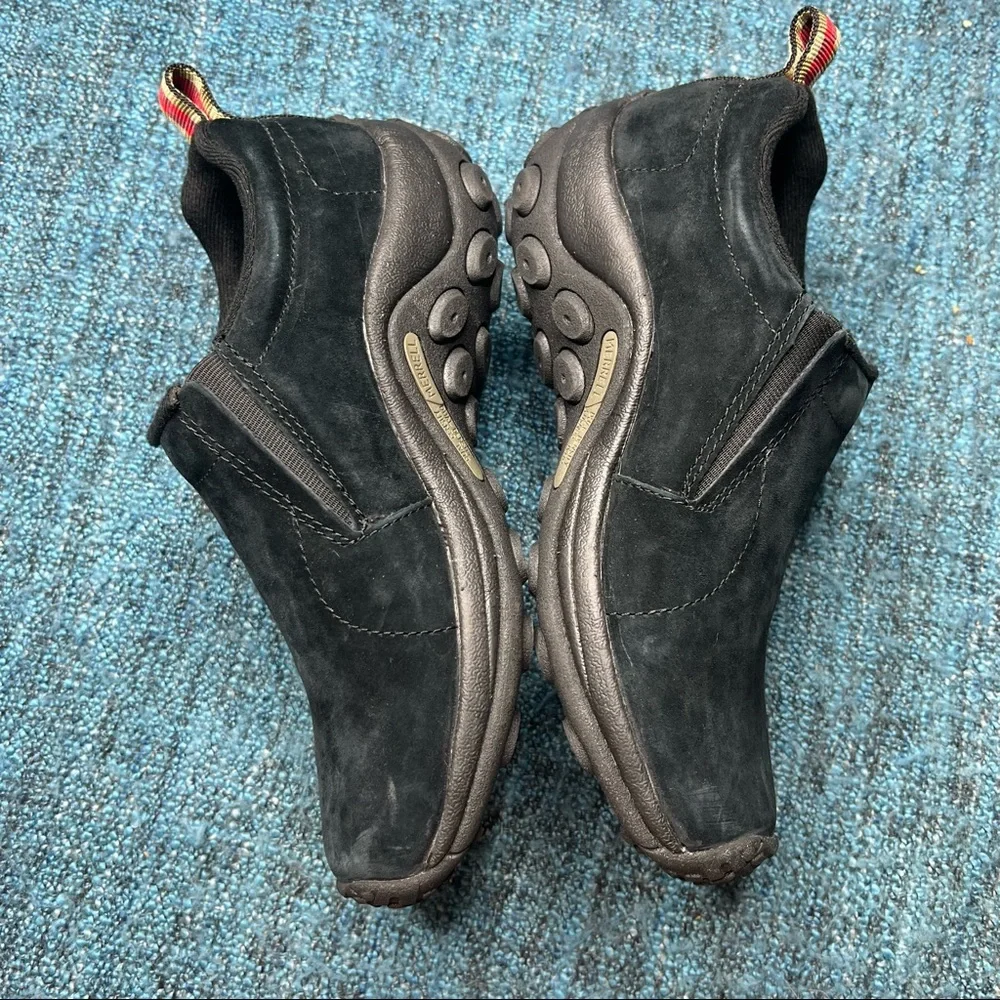 Merrell Jungle Moc Slip On Shoes in Black Suede Leather Womens 6.5 Outdoors Hike